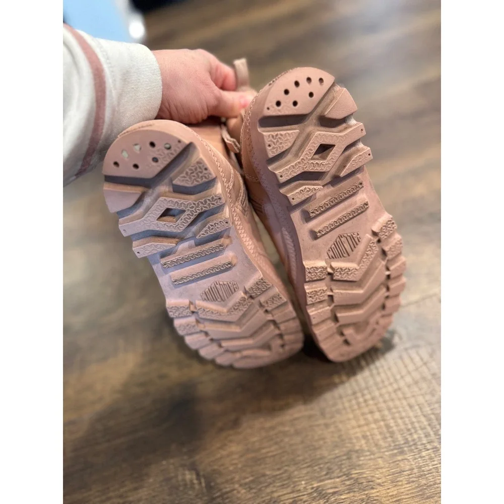 Palladium Boots Leather Fur Lined Ankle‎ Booties Lace Up Pink